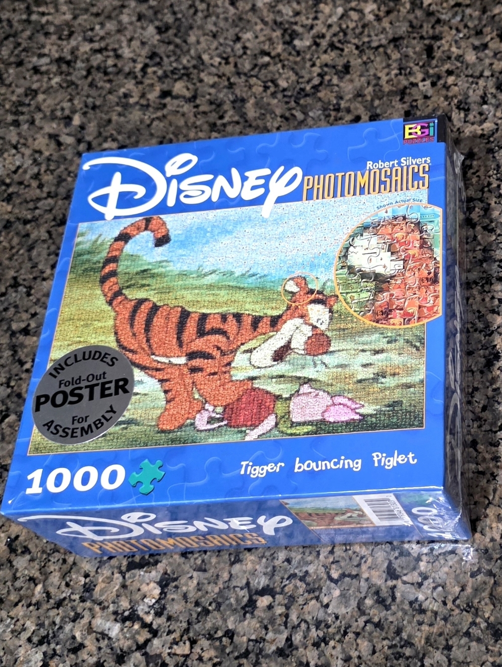 Buffalo Disney Photomosaics Tigger Bouncing Piglet 1000 Piece Puzzle Jigsaw New